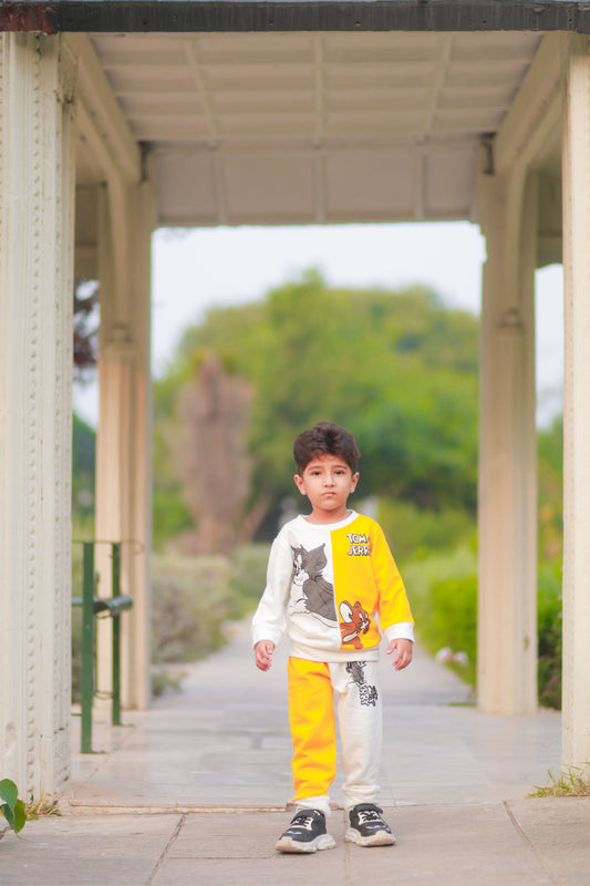 Fleece Fabric Tom & Jerry Printed Suit ( Each )