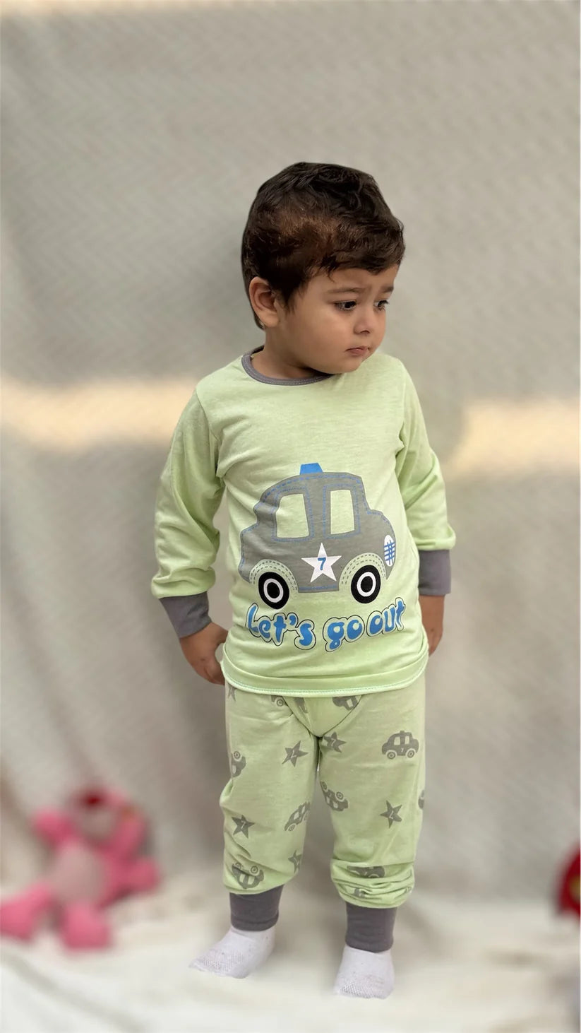 Green Car Kids Wear