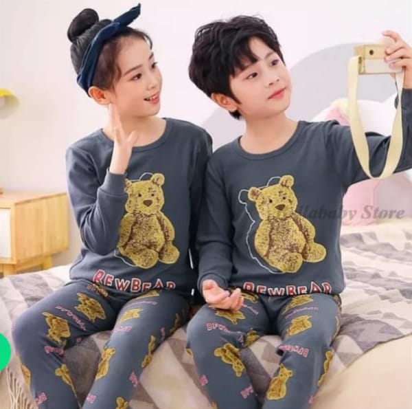 Grey Teddy Bear Kids Wear