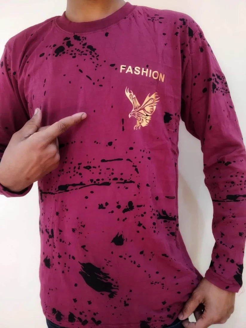 Maroon Eagle Full Sleeve Men's T- Shirt