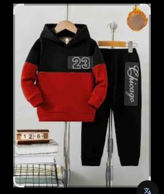 Red Panel 23 Sport Printed Kids Winter Suit ( Each )