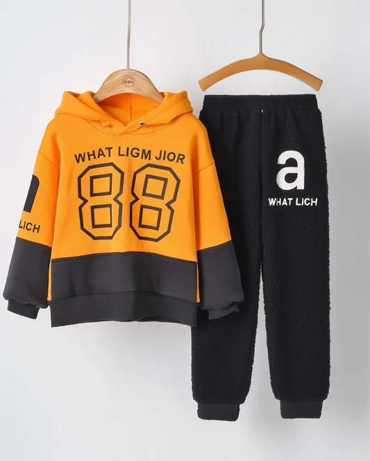 Yellow 88 Sport Printed Kids Winter Suit ( Each )