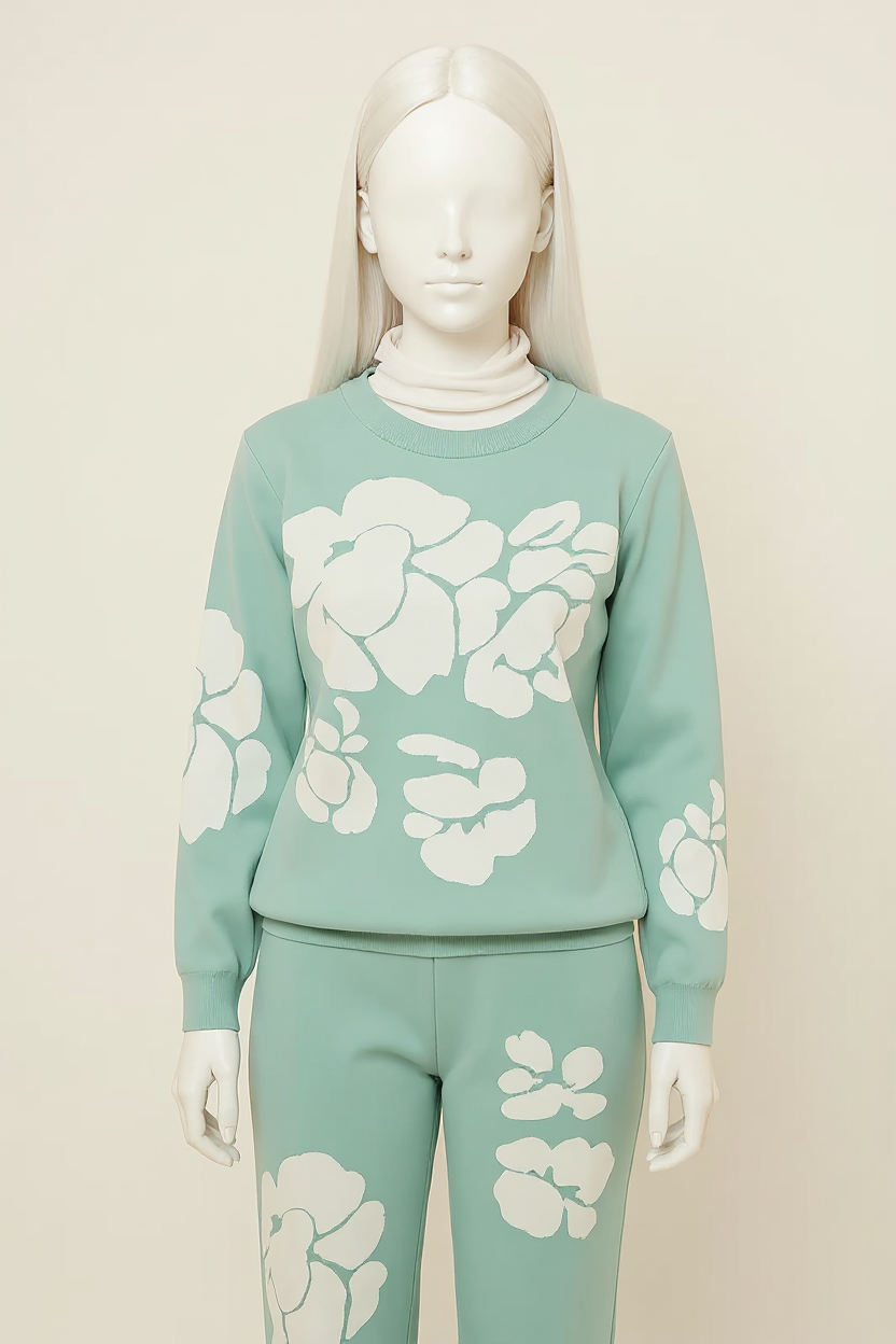 Mint Floral Knit Co-ord – Fresh