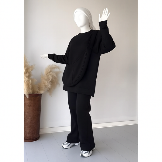 Winter Black Carryall Co-Ord Set + Bag