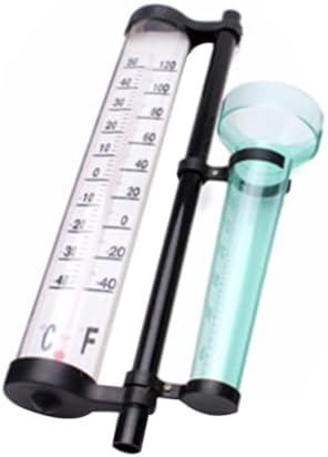 BESPORTBLE 2 Sets 3-in-1 Outdoor Weather Station Measuring Rainfall, Temperature, and Wind Direction with Plastic Construction for Farm Planting and Garden Decoration