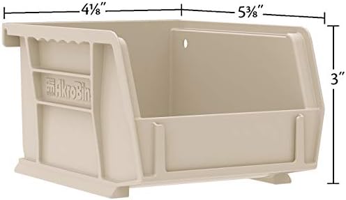 Akro-Mils 30210 AkroBins Plastic Storage Bins, 5"x4"x3", Yellow, 24-Pack
