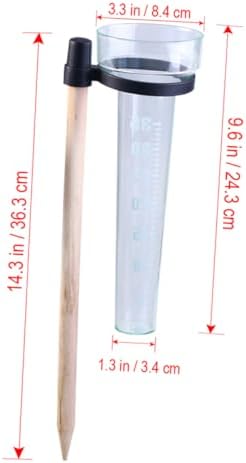LIOOBO 2 Sets Rain Gauge Thermometer Wind Direction for Accurate Meteorology in Gardens Farms