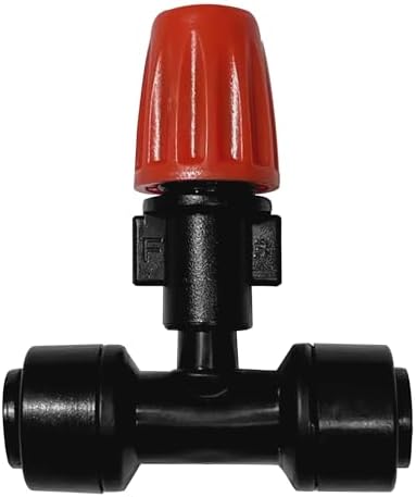 10PCS Push-to-Fit Drip Irrigation Micro Spray Emitters for 1/4 inch Irrigation Tubing, Three-Way Adjustable Atomizing Nozzle, Irrigation Dripper Sprinklers for Garden Greenhouse Agricultural