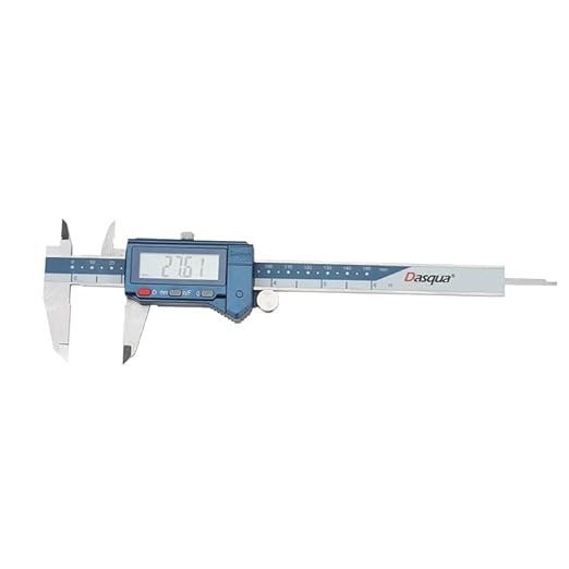 Dasqua 6" Digital Caliper Stainless Steel - IP54 Rated with Large Screen, in/mm/Fraction Conversion. High Precision ±0.001" Accuracy, Includes Protective Case