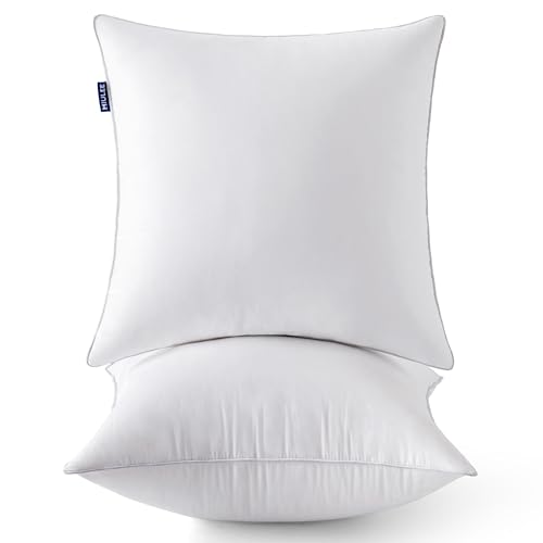 MIULEE 24 x 24 Pillow Inserts (Set of 2) -Decorative Throw Pillows with 100% Cotton Covers Square for Sofa Couch - size: 24x24 Inch
