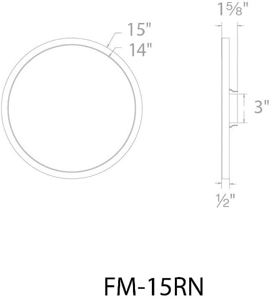 WAC Lighting, Round 15in LED Energy Star Flush Mount 3000K in Brushed Nickel