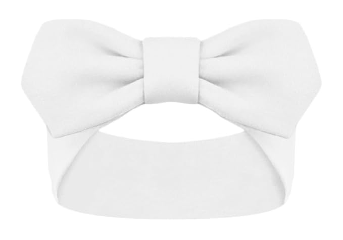 Creative Knitwear Purdue Boilermakers Infant Girls White Solid Hair Knot Headband Embroidered Logo - Size Newborn - 4T