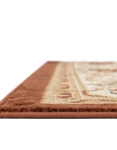 Unique Loom Versailles Collection Area Rug - Henry (3' 1" x 5' 3" Rectangle Brick Red/Brown) - color: Brick Red/Brown, size: 3'3" x 5'3" (Rectangular)