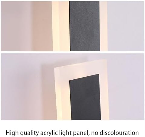 Modern Motion Sensor LED Wall Light Fixtures - Indoor Rectangle Aluminum Sconces for Cabinet, Wardrobe, Office, Bedroom & Corridor - Adjustable 3000K/4500K/6000K Illumination.