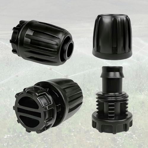 1/2 Inch Drip Irrigation Fittings End Caps, 10 Pack End Plugs for (1/2" ID x 0.6-0.63" OD)16mm DripTubing Connectors, Barbed Locked End Cap Connectors for Garden Watering System Drip Line