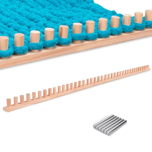 LITURTOO 80" Chunky Blanket Loom - Loom for DIY Throw Blankets, Adjustable Size Hand Knitting Yarn Chunky,No Needles Required,Beginner Friendly Yarn Craft - size: 80"