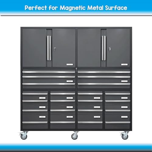 IMAGAME Magnetic Tool Organizer, 10 Packs Flexible Magnetic Label Holder 4"x2", C Channel Tool Box Label Holder for Garage Organization, Workshop, Storage Bin, Locker, Shelf - No Scratch, Easy Move