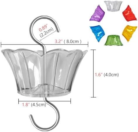 3oz Plastic Ant Moat for Hummingbird Feeder, 4-Pack Red Insect Guards