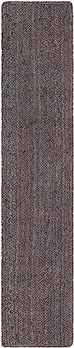 Unique Loom Braided Jute Collection Area Rug - Dhaka (1' 2" x 6' 1" Table Runner, Gray) - color: Grey, size: 1'2" x 6'1" (Table Runner)