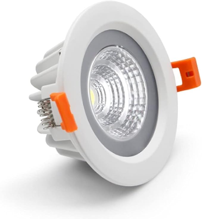 LS-PRO 3.5inch 9w LED Recessed Ceiling Light Slim Aluminium Panel, Anti Rust Fixture Downlight Shower Spotlight IP65 Waterproof for Wet Location Indoor & Outdoor Warm light/3000k-White Body