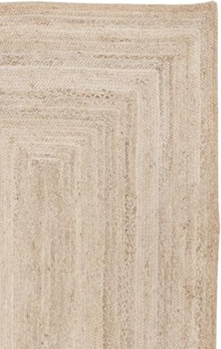 SAFAVIEH Area Rug 3' Square - Cape Cod Collection- Natural Brown, Handmade Braided Flat Weave Jute (CAP252A) - size: 3' x 3' (Square)