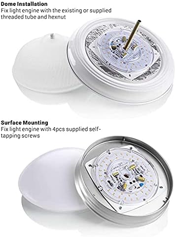 4" LED Light Engine Retrofit Kit - 5.39" Overall Size, 17W, Cook Light 5000K, 1200LM, 120V, CRI90, UL/ES/JA8 Certified - Ideal for Ceiling Flush Lights, Ceiling Fans, Pendants & Garden Light