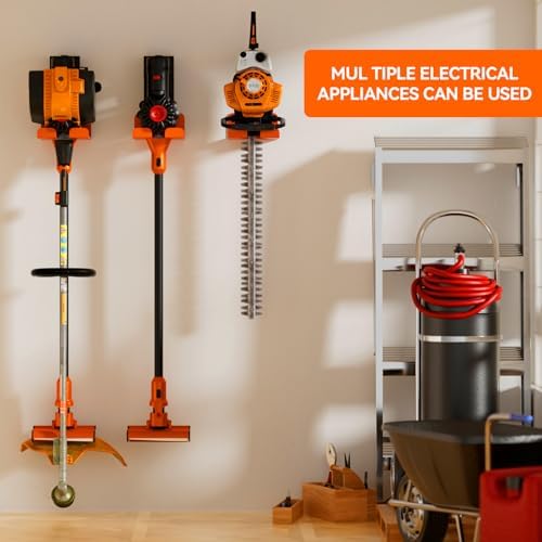 JNIHEEP Garage Organizer Trimmer Rack,Garden Power Tool Hanger,2Pack,Orange