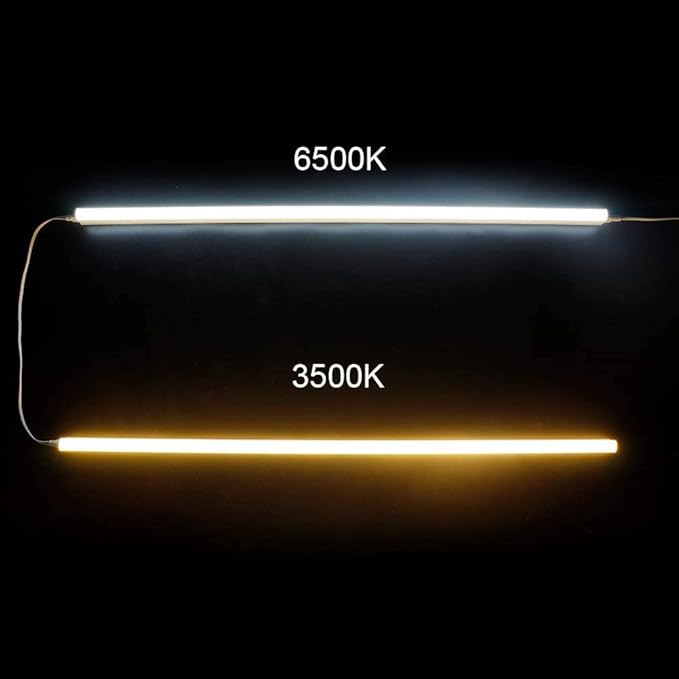 LightingWill 10 Pack LED Shop Light 3FT, Warm White 3000~3500K, 14W, Linkable T5 Integrated Fixture, Utility LED Ceiling Light and Under Cabinet Light, Corded Electric with Built-in ON/Off Switch