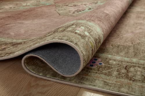 Loloi Magnolia Home by Joanna Gaines Sinclair Collection SIN-06 Clay/Tobacco 2'-3" x 9'-6", .25" Pile Height, Machine Washable, Runner Rug - color: Clay / Tobacco, size: 2'3" x 9'6" (Rectangular)