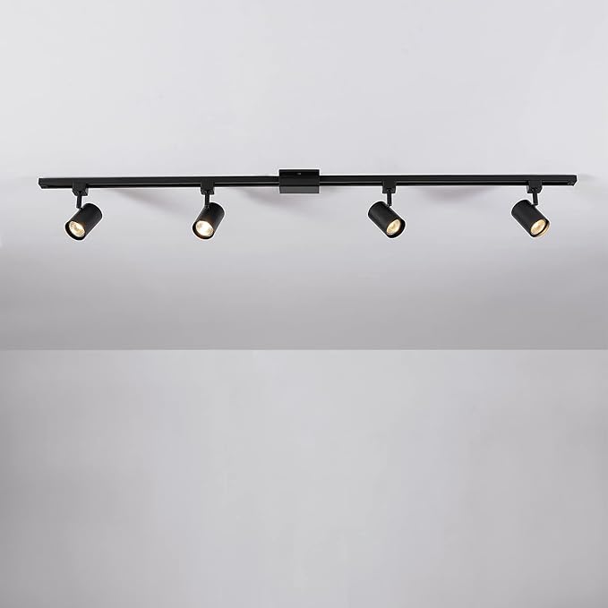 Globe Electric 59738 Tribeca 4-Light 56" Track Lighting Kit, Matte Black, Bulb Not Included