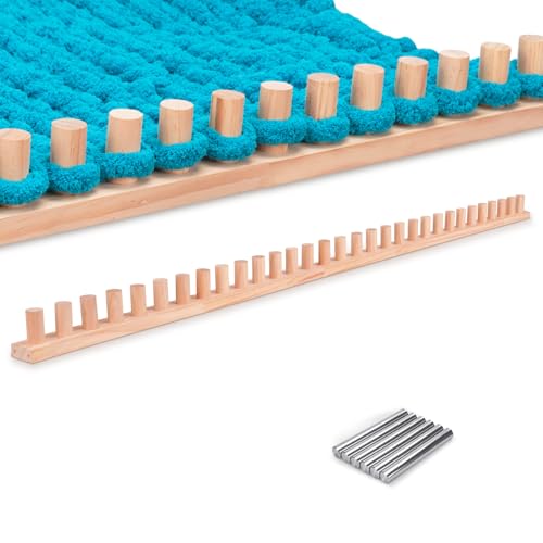LITURTOO 63" Chunky Blanket Loom - Loom for DIY Throw Blankets, Adjustable Size Hand Knitting Yarn Chunky,No Needles Required,Beginner Friendly Yarn Craft - size: 63"