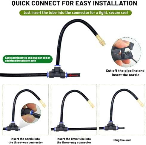 Thiswing 360° Adjustable Drip Irrigation System with 13 Nozzles