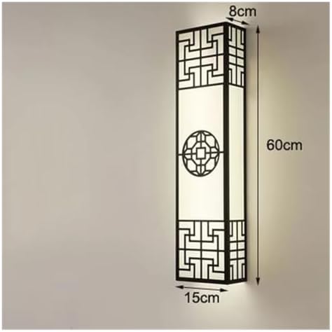 Chinese Style Zen Wall Lamp - Strip-Shaped Bedside & Living Room Lighting, Modern Minimalist Design for Bedroom Decor, Elegant Background Wall Fixture