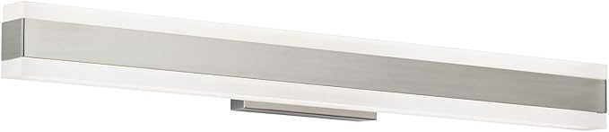 Modern Forms Cinch 25in LED Bathroom Vanity or Wall Light 3-CCT 2700K-3000K-3500K Set to 2700K in Brushed Nickel
