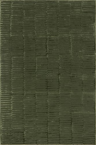 nuLOOM Kailani Green, 6'7" x 9', Geometric, Soft and Cozy, High Traffic, Stain Resistant, Easy Clean, Durable Washable Area Rug for Bedroom, Living Room, Dining Space, Den, Foyer, Entryway - color: Green, size: 6'7" x 9' (Rectangular)