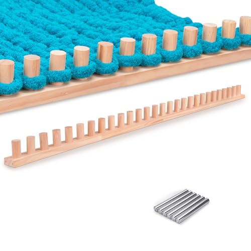LITURTOO 56" Chunky Blanket Loom - Loom for DIY Throw Blankets, Adjustable Size Hand Knitting Yarn Chunky,No Needles Required,Beginner Friendly Yarn Craft - size: 56"