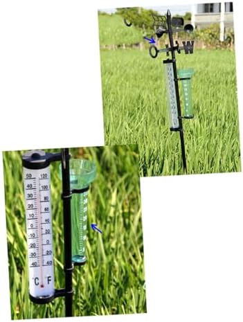 LIOOBO 2 Sets Rain Gauge Thermometer Wind Direction for Accurate Meteorology in Gardens Farms