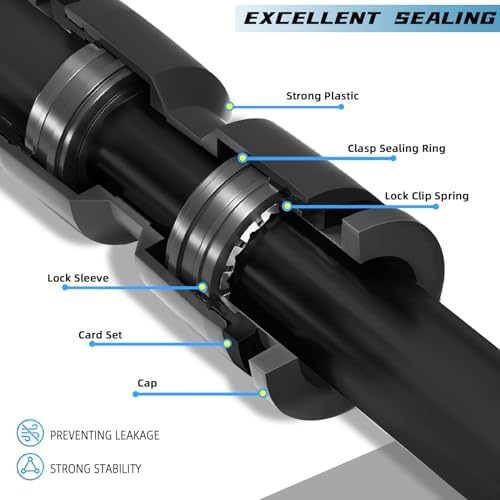 10PCS Push-to-Connect Drip Irrigation Emitters for 1/4 inch Irrigation Tubing, Two-Way Connection Adjustable Vortex Drip Emitters with Stake, Irrigation Dripper Sprinklers for Drip Irrigation System
