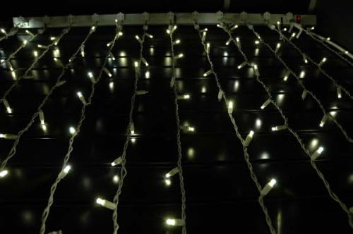 Novelty Lights 50 Light LED Twinkle Christmas LED Mini Light Set, Outdoor Curtain Fairy Wedding String Lights, Non-Connectable, Warm White, White White, 7 Feet