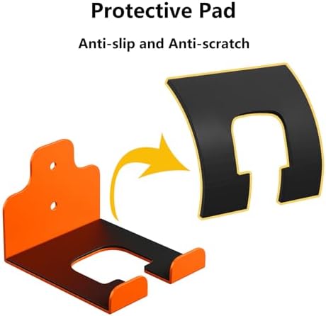 JNIHEEP Garage Organizer Trimmer Rack,Garden Power Tool Hanger,2Pack,Orange