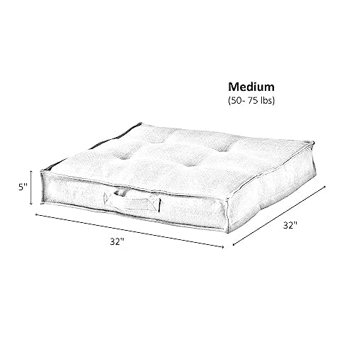 South Pine Porch Mila Square Tufted Pillow Style Dog Bed, Moss, Medium (32" x 32") - color: Moss, size: Medium (32" x 32")