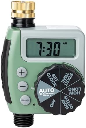 Orbit One Outlet Single-Dial Hose Faucet Timer - Easy Programmable - for Garden Watering System - LCD Hose Timer with Adjustable Watering Schedule - 62056, (Pack of 5)