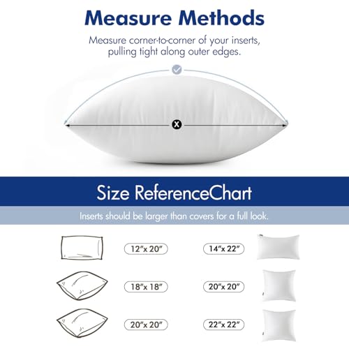 MIULEE 20x26 Pillow Inserts (Set of 2) -Decorative Throw Pillow with 100% Cotton Cover Rectangle for Sofa Couch - size: 20x26 Inch