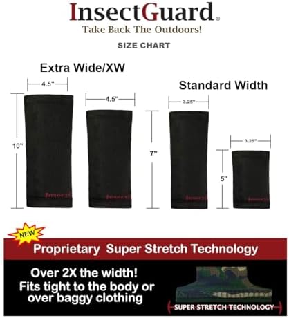 Tick Gaiters - Permethrin Treated, Ticks, Mosquitoes, Flies & More Insect Repellent, Unisex Adult, (Black/Grey XW) Complete Package 1
