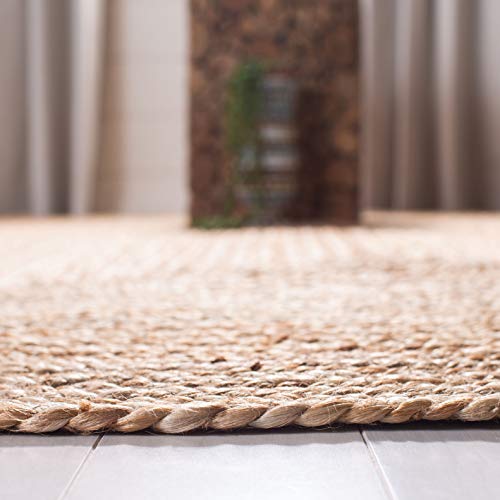 SAFAVIEH Cape Cod Collection Area Rug - 2'3" x 4', Natural Brown, Handmade Braided Flat Weave Jute (CAP252A) - size: 2'3" x 4' (Rectangular)