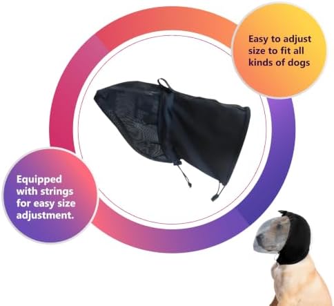 Field Guard for Foxtail Mask Dogs Head Protector, Black, M
