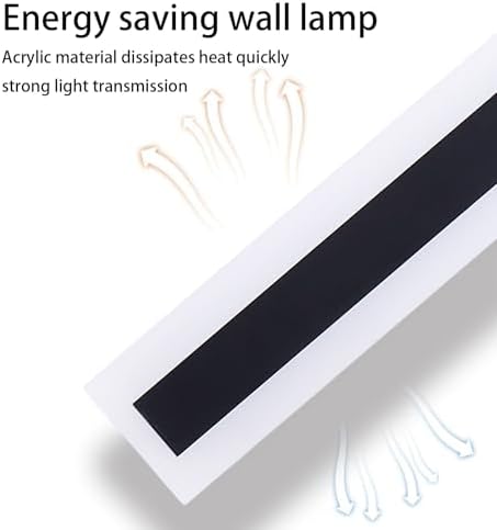 Modern LED Indoor Wall Light with Motion Sensor, Rectangle Aluminum Sconce, 3000K/4500K/6000K Adjustable Brightness for Cabinet, Wardrobe, Office, Bedroom, Corridor Lighting