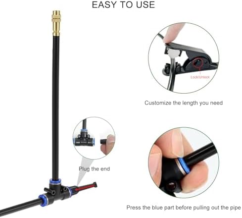 30 FT Drip Irrigation System 5/16 Inch Tubing with 10 Nozzles, Automatic Watering Misting System, Adjustable Sprinkler for Garden, Lawn, Plants, and Raised Bed