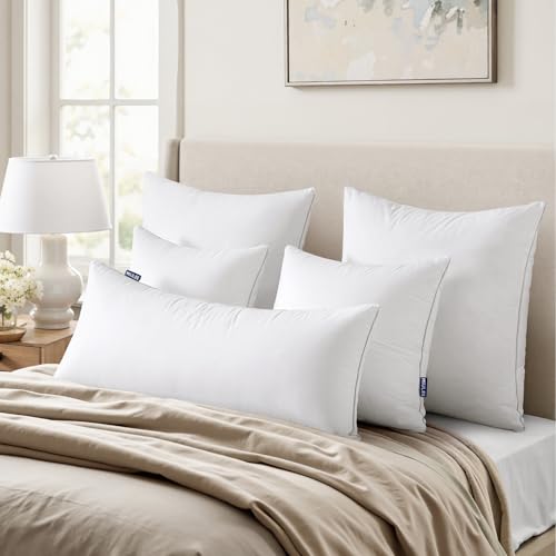 MIULEE 14x22 Pillow Inserts (Set of 2) -Decorative Throw Pillow with 100% Cotton Cover Rectangle for Sofa Couch - size: 14x22 Inch