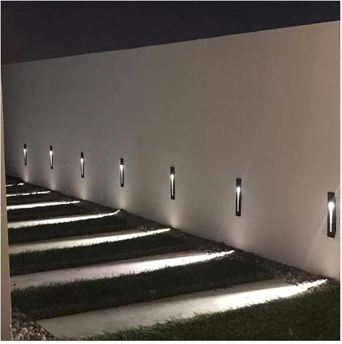 5Pcs Motion Sensor Stair Lights Embedded LED Step Lights, 3W AC85-265V Waterproof Recessed Light Fixtures for House/Wall Cavity/Hallway/Stair/Corner/Decks 4000K Sand White